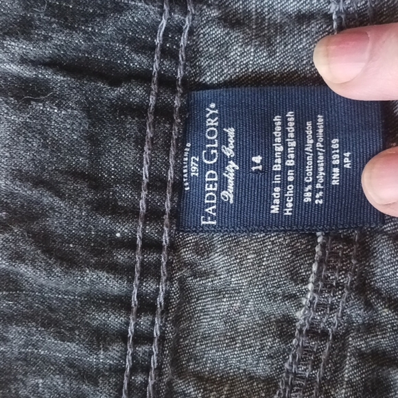 Faded Glory women’s black jean skirt size 14 - Picture 4 of 8